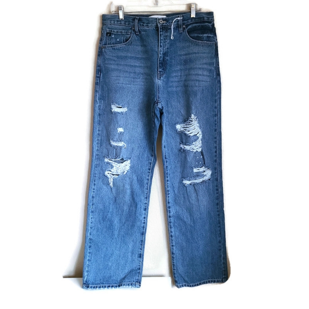 NWOT kancan jeans womens size 31 stephanie ultra high rise boyfriend denim